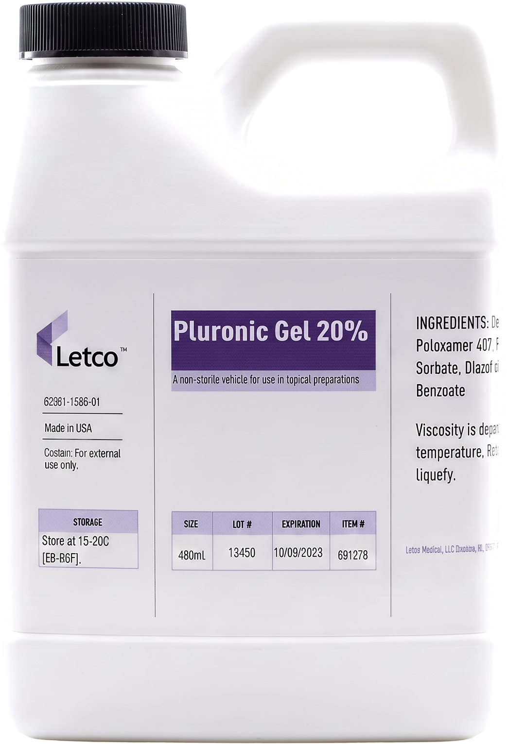 Pluronic Gel 20% compounding base